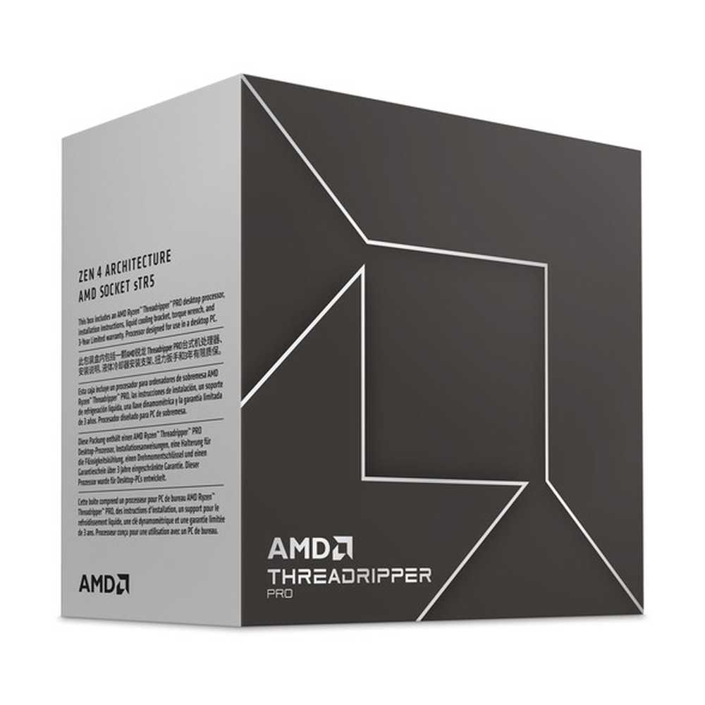 AMD Ryzen Threadripper Pro 7995WX Processor, 32-Core, Base Core Frequency 2.5 GHz, Turbo Frequency 5.1 GHz, 384MB L3 Cache, DDR5, sTR5 Socket, 1 Year Warranty