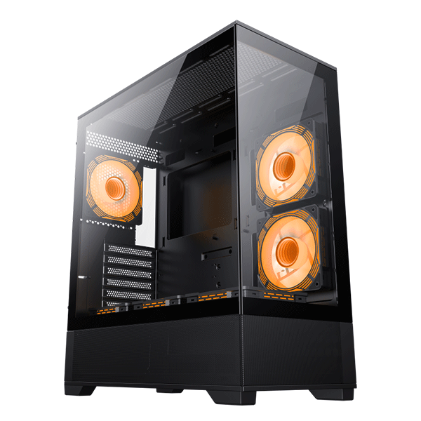 ATX CASE GAMEMAX VISTA AB BLACK WITH 6 FAN