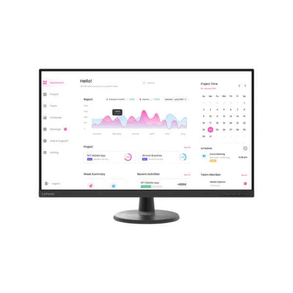 Monitor Lenovo D32-40 32" FHD Display HDMI+DP, 3 Year Warranty
