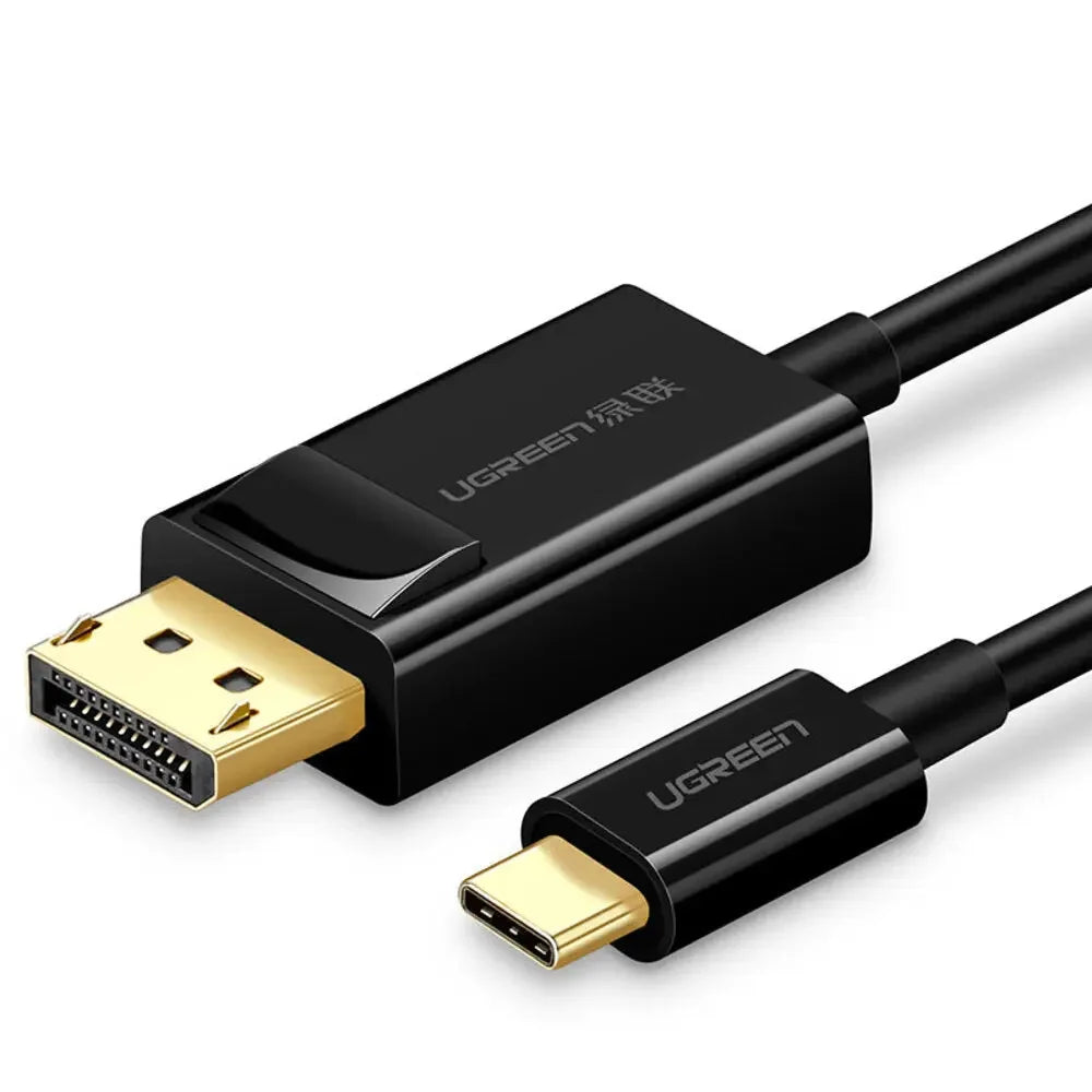UGREEN 1.5M USB Type C to DisplayPort Cable, 4K@30Hz, Male to Male, Black