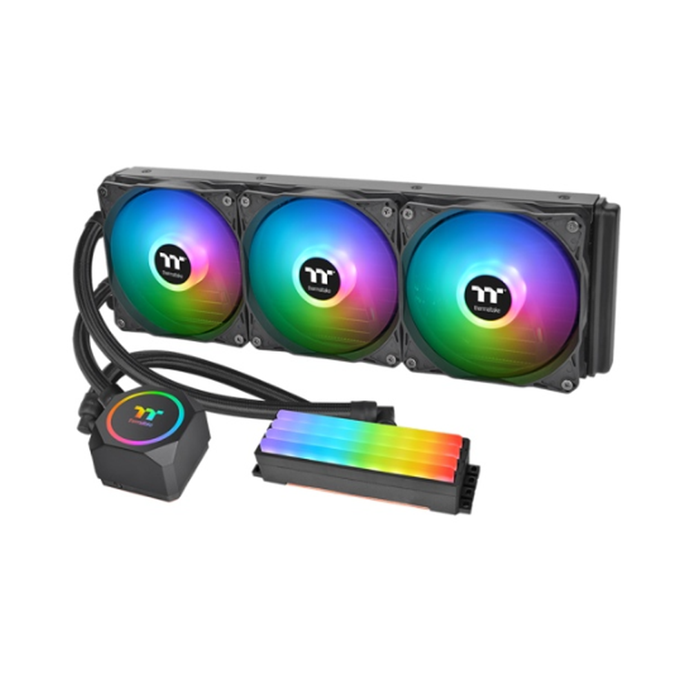 Thermaltake Floe RC360 CPU & Memory AIO Liquid Cooler, 3 x RGB Fans, Supports Intel, AMD Sockets, ARGB Controller, Black, 1 Year Warranty