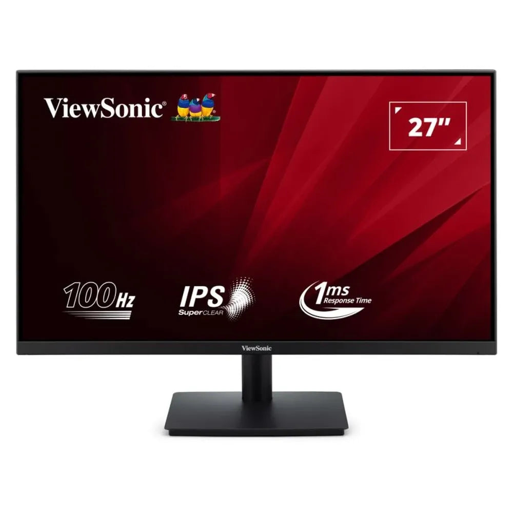 ViewSonic VA270-H-2 Monitor, 27" FHD (1920 x 1080) Resolution, 100Hz, Anti-glare, 1ms (MPRT) Response Time, HDMI, VGA, Tilt Adjustable Stand, Black, 3 Year Warranty