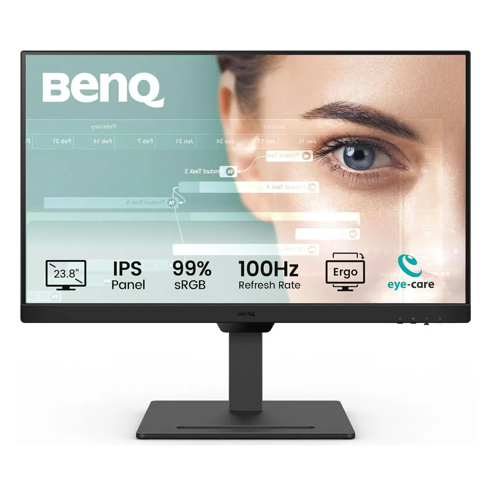 BENQ GW2490T Eye-Care Monitor, 24" FHD (1920 x 1080) Resolution, 100Hz, Anti-glare, 5ms Response Time, HDMI, DP, Fully Adjustable Stand, 1 Year Warranty