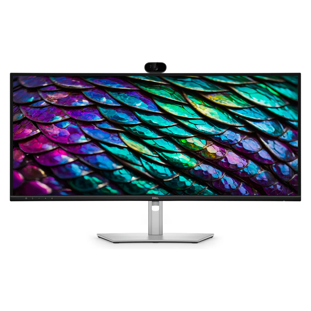 Dell P3426WEB Curved Monitor, 34" UWQHD (3440 x 1440) Resolution, 100Hz, IPS Panel, Curved 3800R, Anti-glare, 5ms Response Time, HDMI, DisplayPort, USB Hub, Webcam, Tilt/Height Adjustable Stand, Black, 3 Year Warranty
