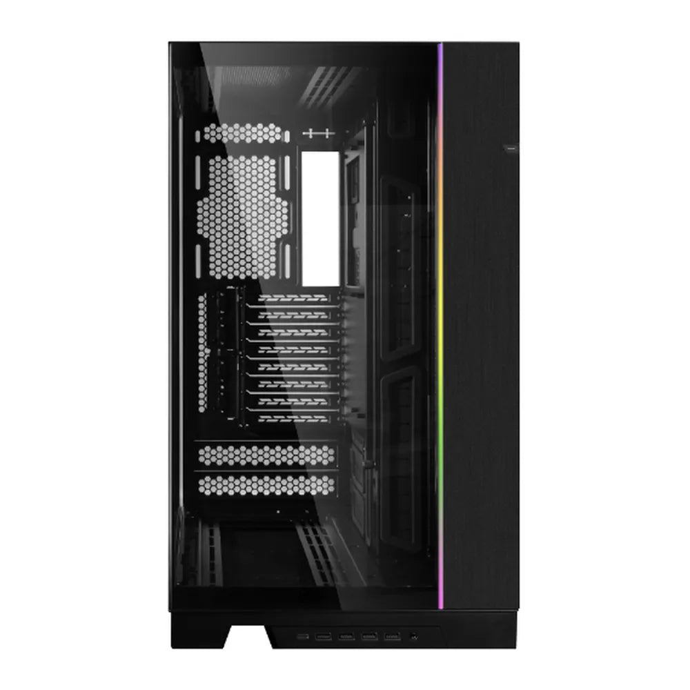 Lian Li O11 Dynamic EVO XL E-ATX Tower PC Casing, Panoramic Front and Side Tempered Glass, Modular Dual-Chamber Design, Removable Dust Filters, 460mm GPU Support, USB 3.0, Black, 1 Year Warranty