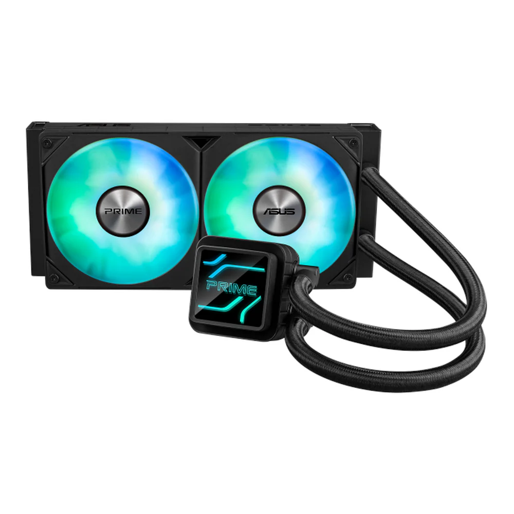 Asus Prime LC 240 ARGB AIO Liquid Cooler, Customizable Infinity Mirror, Supports Intel, AMD Sockets, Black, 1 Year Warranty