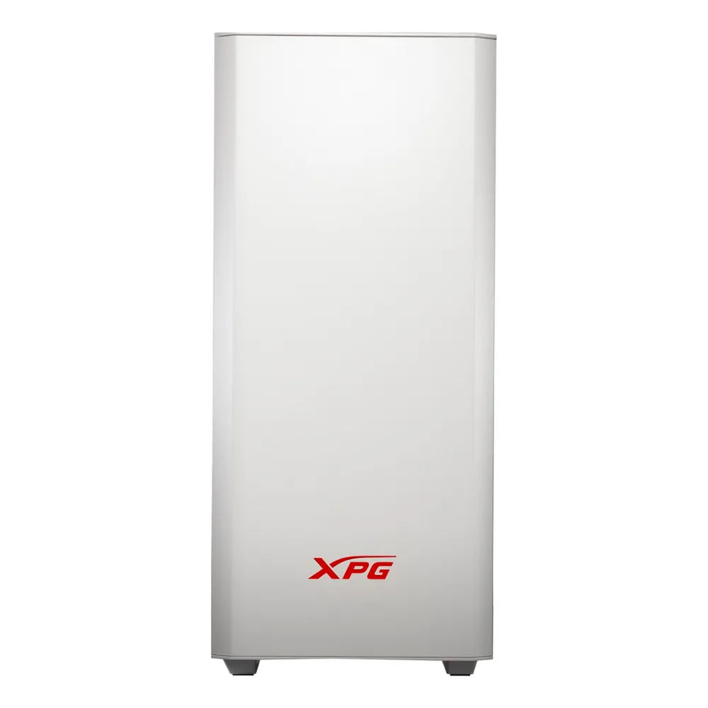 XPG Invader Mid Tower PC Casing, ARGB Front Downlight, Tempered Glass Side Panel, 2 x Pre-installed 120mm Fans, Magnetic Dust Filters, 430mm GPU Support, White, 1 Year Warranty