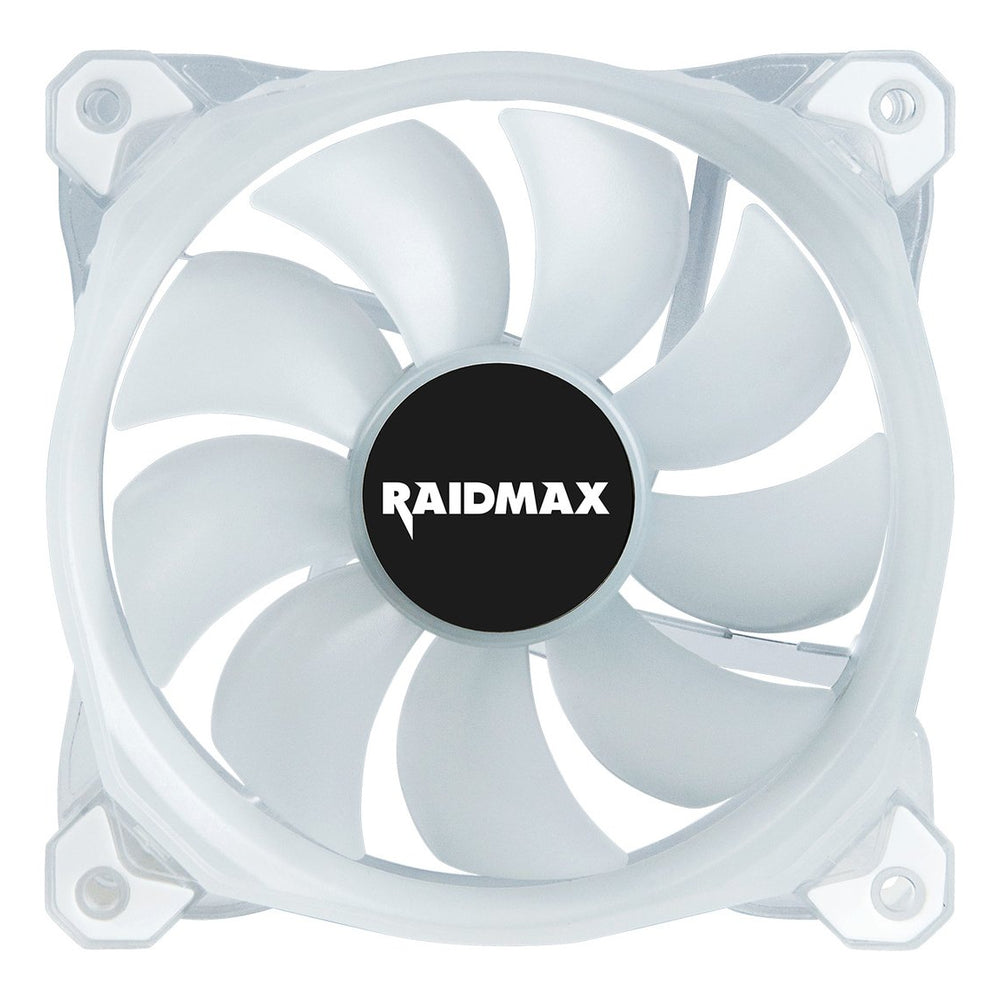 Raidmax 120mm RGB Case Fan, Single Fan, 4-Pin Connector, Up to 2000 RPM, Black, 1 Year Warranty