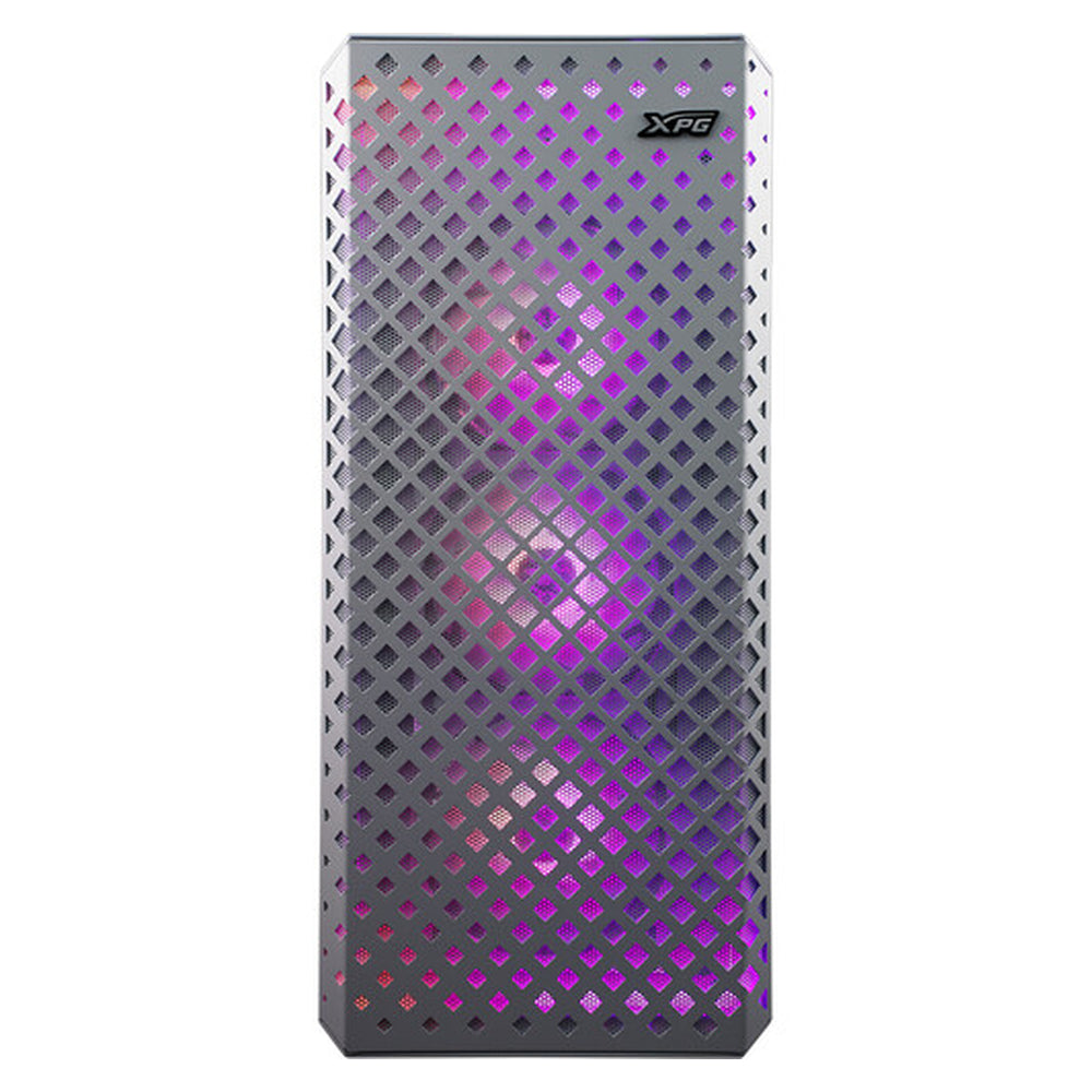 XPG Defender Pro Mid-Tower E-ATX PC Case, Tempered Glass Side Panel With Mesh Panel Design, 3 x XPG VENTO AR GB 120mm Fans, 400mm GPU Support, USB 3.0, White, 1 Year Warranty