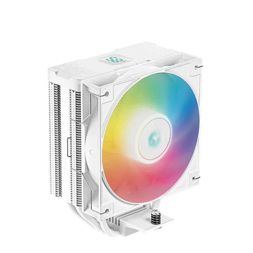 DeepCool AG400 WH ARGB CPU Cooler, 4 Heatpipes, Supports Intel, AMD Sockets, White, 1 Year Warranty