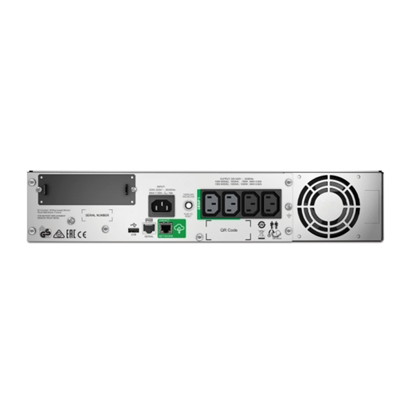 APC Smart-UPS 1500VA, 230V, LCD, rackmount, 2U, 4x IEC 320 C13 & 2x IEC Jumpers C13 outlets, w/SmartConnect port