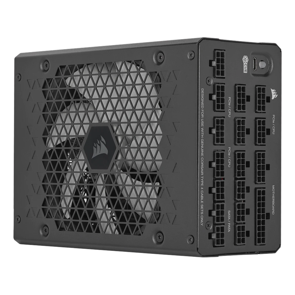 Corsair HX1200i 80 Plus Platinum Power Supply, 1200W, Fully Modular, ATX, Multi GPU Ready, Black, 1 Year Warranty