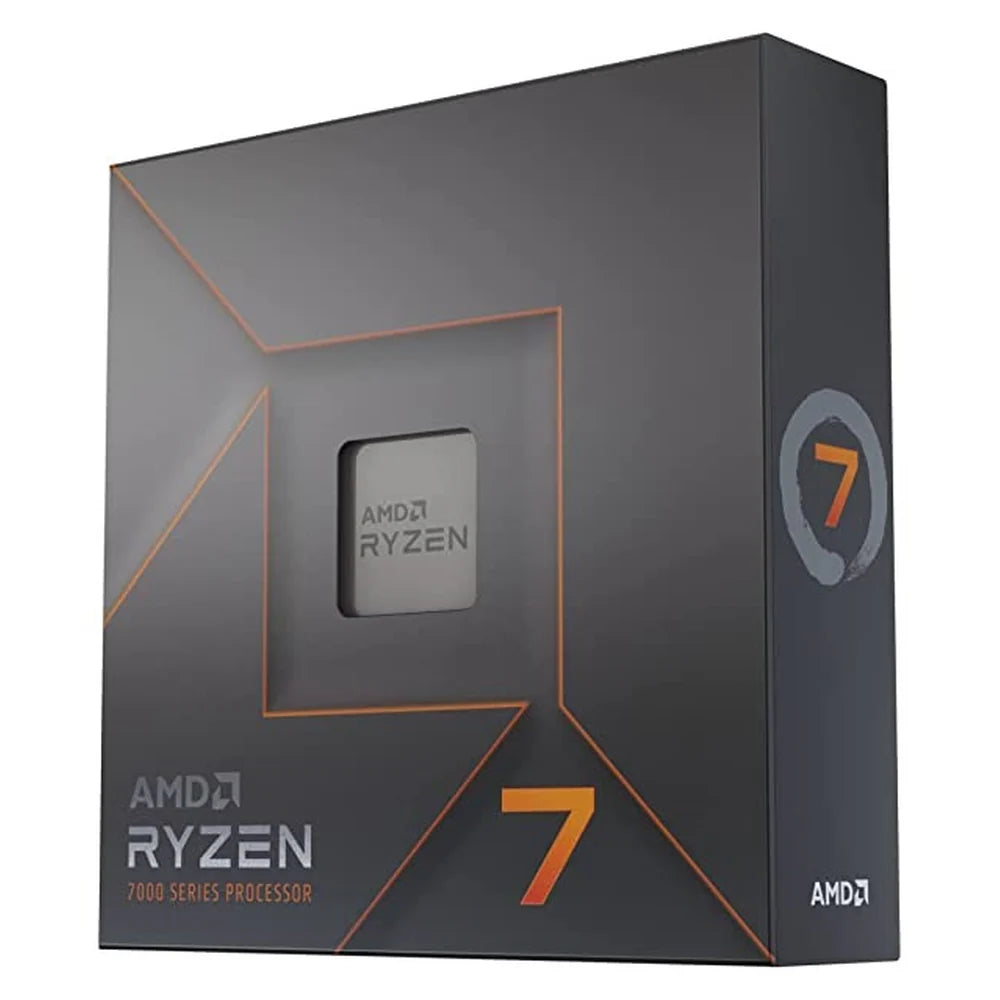 AMD Ryzen 7 7700X Processor, 8-Core, Base Frequency 4.50 GHz, Turbo Frequency 5.40 GHz, 32MB L1 Cache, DDR5, AM5 Socket, 1 Year Warranty