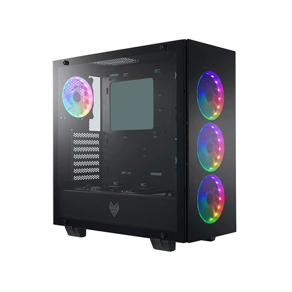 ATX CASE FSP CMT510-PLUS MID TOWER GAMING (4 AR GB FAN)