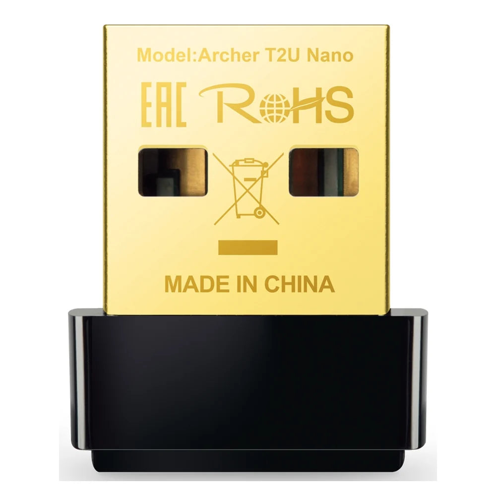 TP-Link Archer T2U Nano AC600 Mini Wireless USB Adapter, Dual-Band Wi-Fi 5, Compact Design, 1 Year Warranty