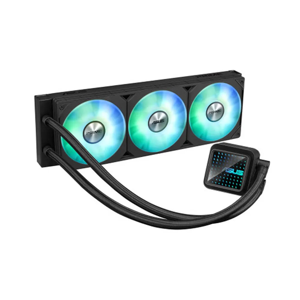 Asus Prime LC 360 ARGB AIO Liquid Cooler, Customizable Infinity Mirror, Supports Intel, AMD Sockets, Black, 1 Year Warranty