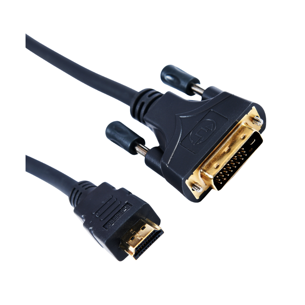 Genuine DVI To HDMI Cable, Supports 1080p, Cable Length 5M, 1 Year Warranty