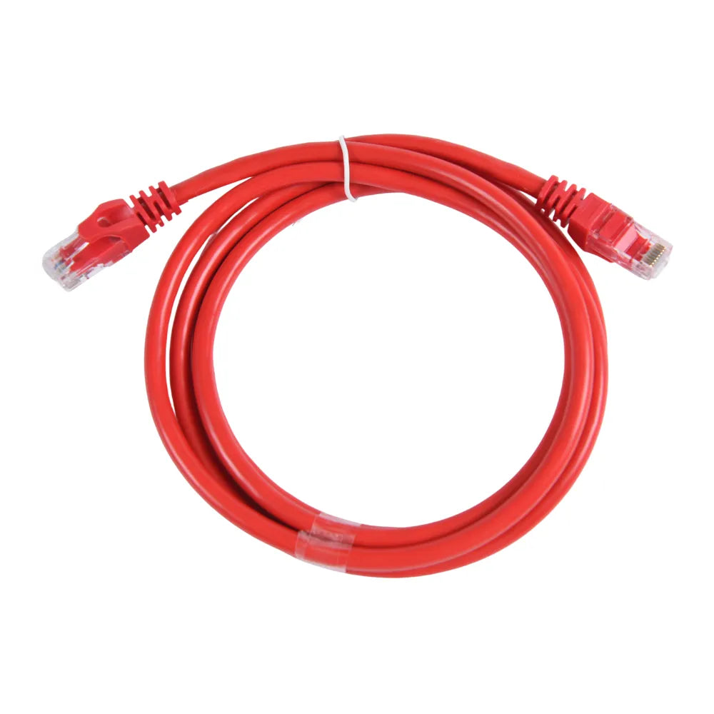 Genuine CAT6 Patch Cord Cable, 1M Length, Supports Gigabit Ethernet (1000 Base-T), 250MHz Bandwidth, Red, 1 Year Warranty
