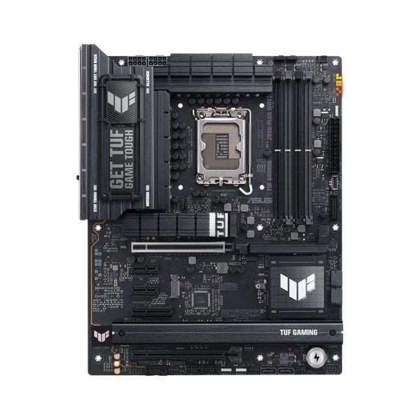 Asus TUF Gaming Z890-Plus WiFi Motherboard, LGA 1851 Socket, ATX Form Factor, DDR5 Ram, PCIe 5.0 With SafeSlot Core+, Wi-Fi 7, Bluetooth v5.4, HDMI, DisplayPort, Thunderbolt 4, Intel 2.5 GB Ethernet With TUF LANGuard, Aura Sync, 1 Year Warranty