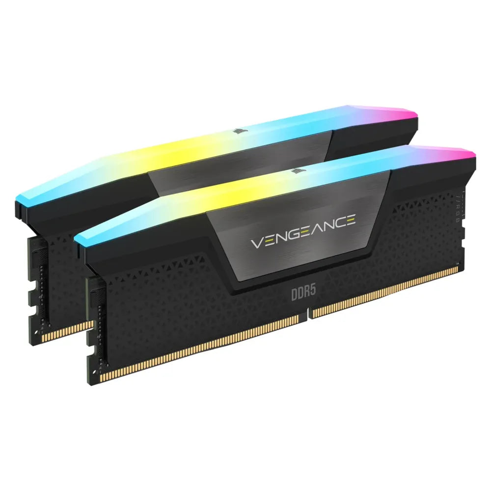 Corsair Vengeance RGB Memory Kit, 32GB (2x16GB), DDR5 DRAM, 6000 MT/s, CL-36, Grey, 1 Year Warranty