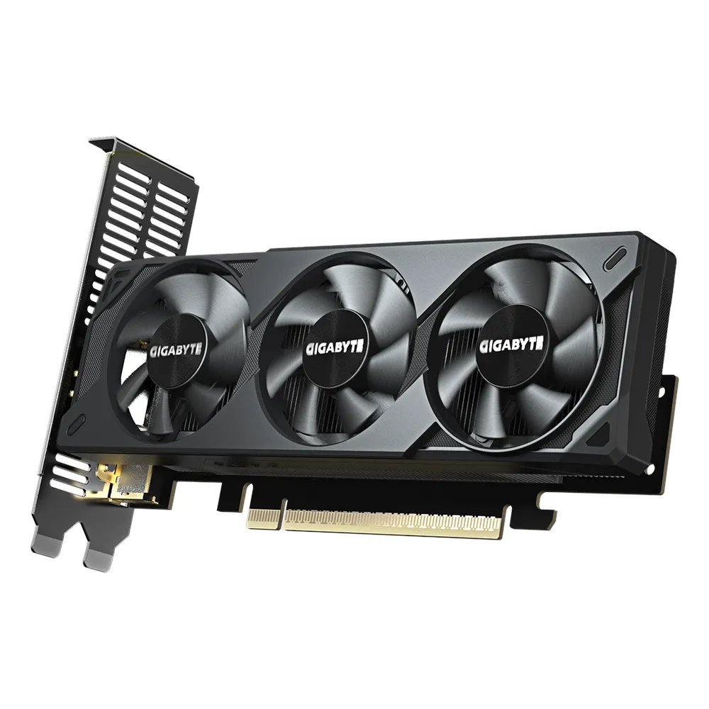 Gigabyte OC GeForce RTX 5050 Low Profile Graphics Card, GDDR6 8GB 128-bit Memory, HDMI 2.1b & DP 2.1b Outputs, PCI Express 5.0, 2587 MHz Core Clock, 20 Gbps Memory Clock, 1 Year Warranty