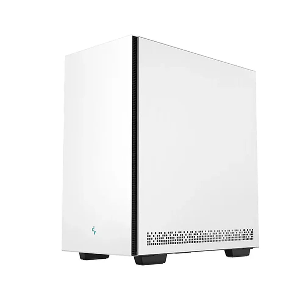 DeepCool CH510 WH Mid-Tower ATX PC Case, Tempered glass Side Panel, 1 x 120 mm Fan, 380mm GPU Support, Modular Front I/O, USB 3.0, White, 1 Year Warranty