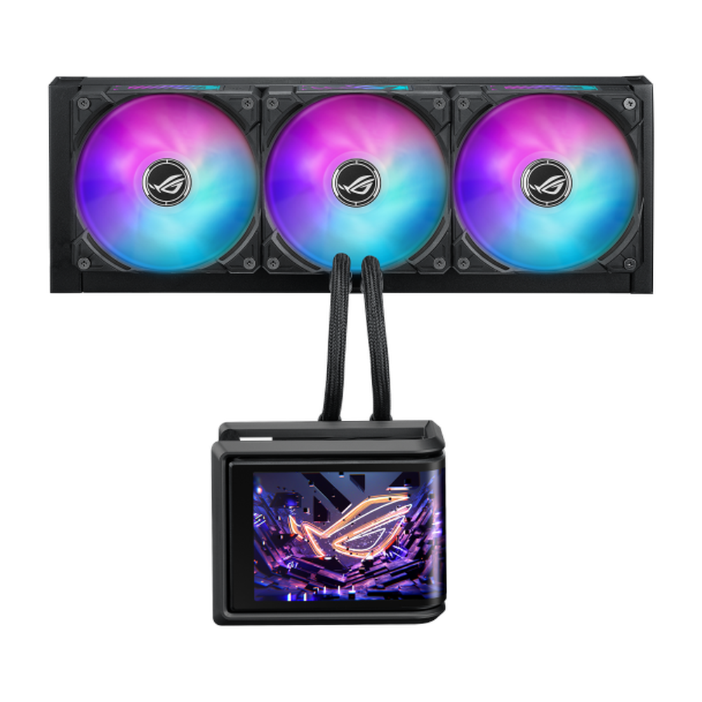 Asus ROG Ryuo IV SLC 360 ARGB Liquid Cooler, 6.67" AMOLED Display, Supports Intel, AMD Sockets, Black, 1 Year Warranty