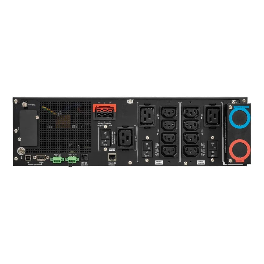 Eaton 9SX 5000i RT3U G2 UPS, 5000 VA, 5000 W, Rack/tower 3U Form Factor, Sine Wave Output Waveform, Multilingual Graphical LCD Display, Sealed, Lead-Acid Battery, 1 Year Warranty