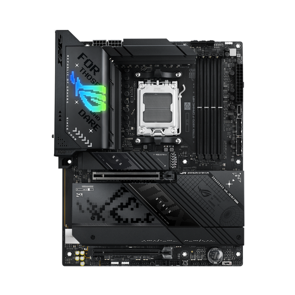 Asus ROG STRIX X870-F GAMING WiFi Motherboard, AM5 Socket, ATX Form Factor, DDR5 Ram, PCIe 5.0 With SafeSlot Core+, Wi-Fi 7, Bluetooth v5.4, Thunderbolt 4, HDMI, DisplayPort, Intel 2.5 GB Ethernet With Asus LANGuard, Aura Sync, 1 Year Warranty