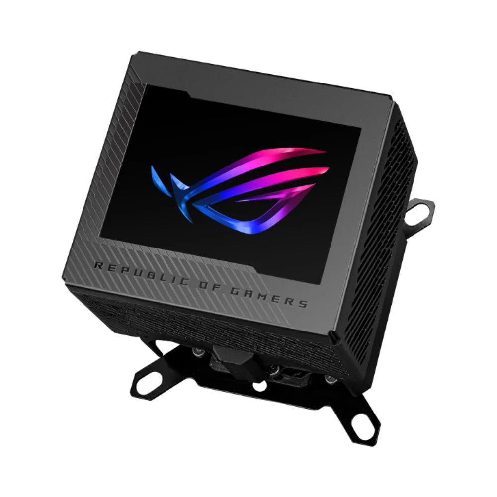 Asus ROG Ryujin III WB CPU Water Block, 3.5" Full Color LCD Display, Asetek-Powered Copper Cold Plate, Embedded VRM Fan, Supports Intel & AMD, Black, 1 Year Warranty