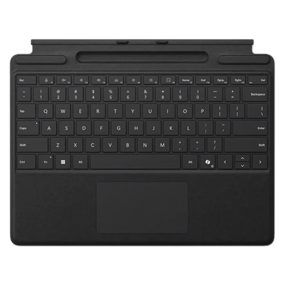 Microsoft Surface Pro Keyboard, Backlit Keys, Large Glass Touchpad, Integrated Slim Pen Storage & Charging, Magnetic Attachment, English & Arabic Keyboard, Black, 1 Year Warranty