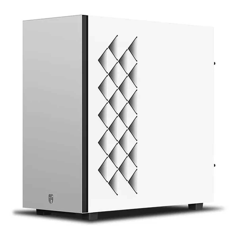 DeepCool Gamer Storm Macube 550 Full Tower PC Casing, Tempered Glass Side Panel with Aluminum Plate, 1 x Pre-installed 120mm Fan, USB 3.0, White, 1 Year Warranty