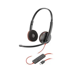 POLY Blackwire 3220 Stereo USB-C Headset +USB-C/A Adapter