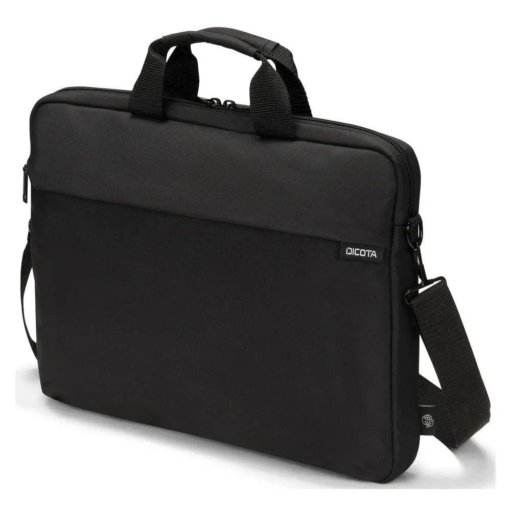 Dicota Slim One, Fits up to 16" Laptops, Polyester, Padded Notebook Compartment, Front Pocket, Carrying Handle, Removable Shoulder Strap, Black, 1 Year Warranty