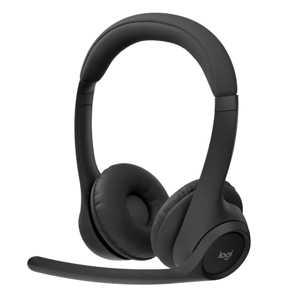 Logitech Zone 305 Business Headset, 30 mm Drivers, Noise-cancelling Microphone, Bluetooth 5.3/USB-C Receiver/USB-A Adaptor, Midnight Black, 1 Year Warranty