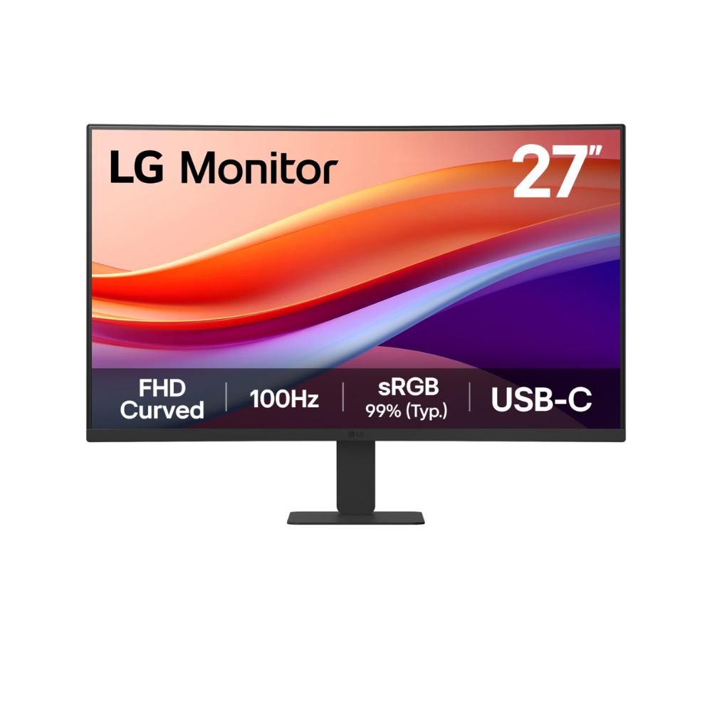 LG Curved 27U421A-B 27" FHD (1920 x 1080) Monitor, Anti-glare, USB-C, HDMI, Tilt Adjustable, 1 Year warranty