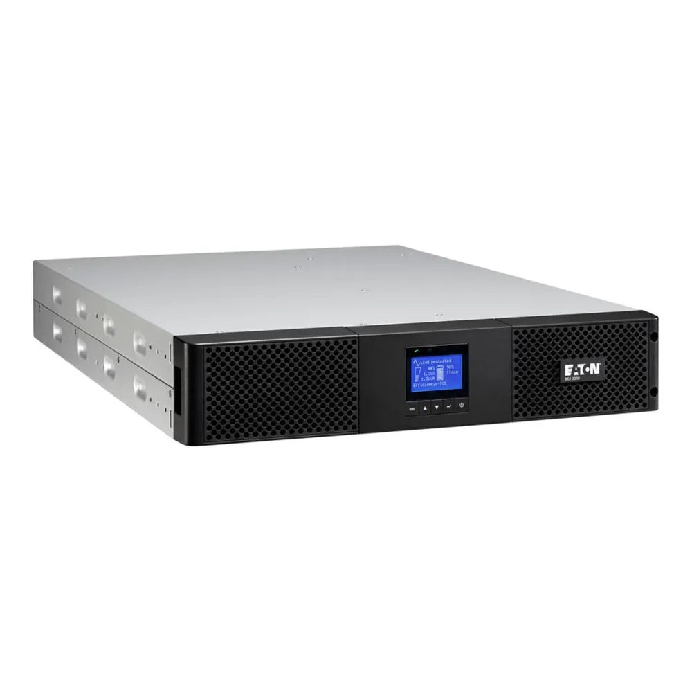 Eaton 9SX UPS, 3000 VA, 2700 W, Rack, 2U Form Factor, Sine Wave Output Waveform, Online Double Conversion, C20 Input Connection, Multilingual Graphical LCD Display, Sealed, Lead-Acid Battery, 1 Year Warranty