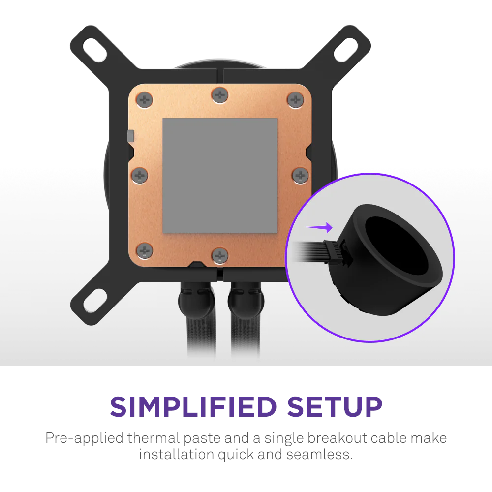 NZXT Kraken Plus 360 AIO Liquid Cooler, 1.54" TFT LCD Display, Supports Intel, AMD Sockets, F120P Static Pressure Fans, Black, 1 Year Warranty