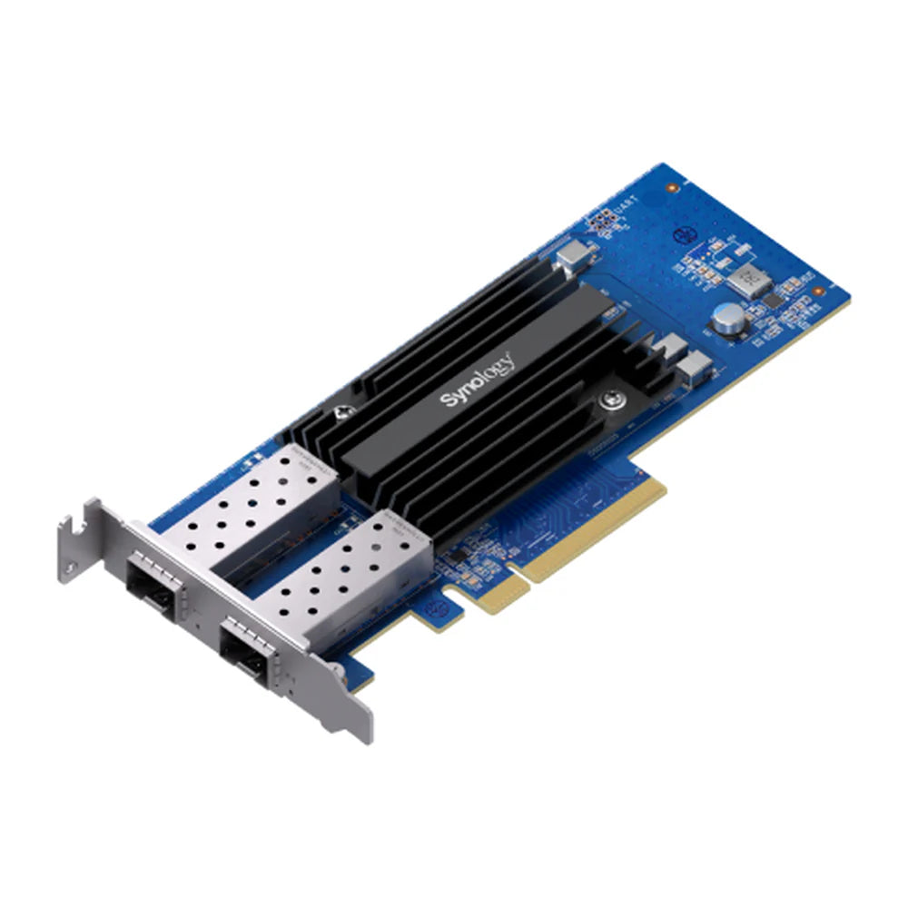 Synology Dual-Port 10GbE SFP+ PCIe 3.0 Network Adapter Card, 2 x SFP+ Ports, Up to 10 Gbps Per Port (Full-Duplex), Black, 1 Year Warranty
