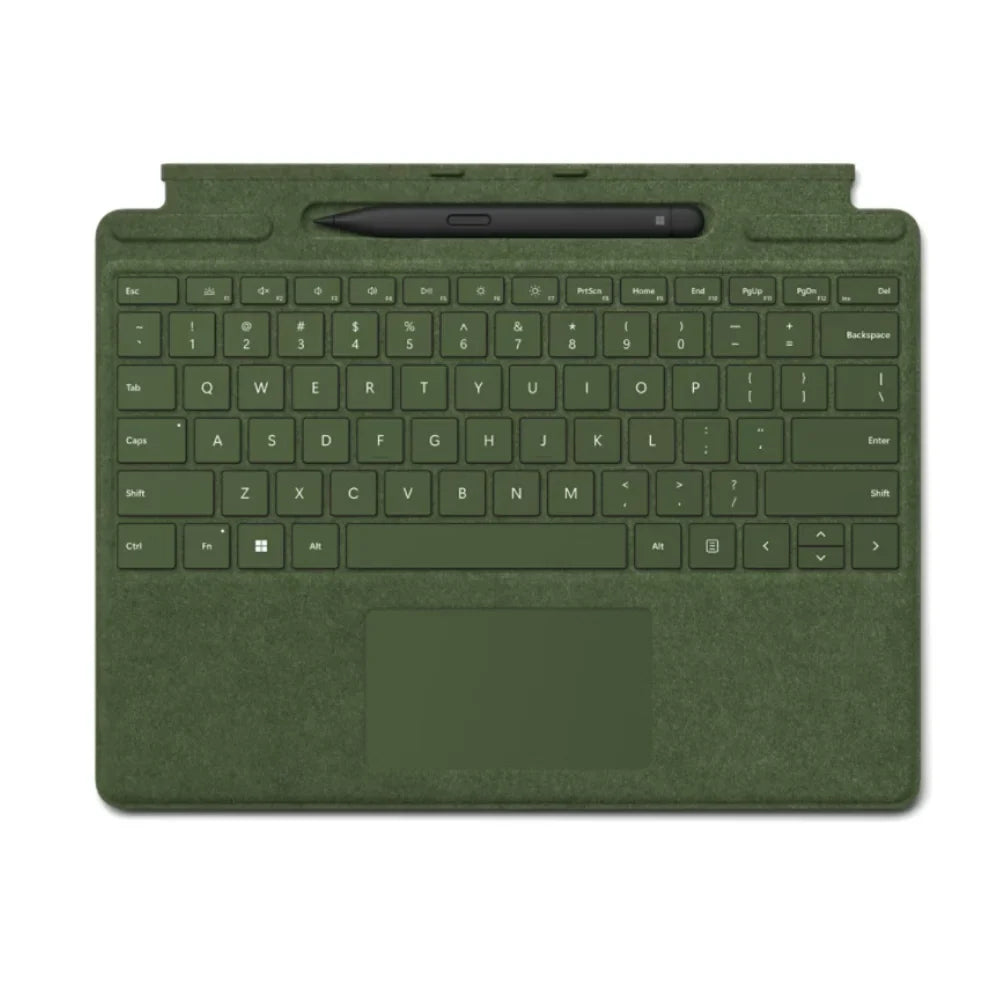 Microsoft Surface Pro Signature Keyboard with Slim Pen 2, Bluetooth Connectivity, Magnetic Interface, Mechanical Keys, Forest, 1 Year Warranty