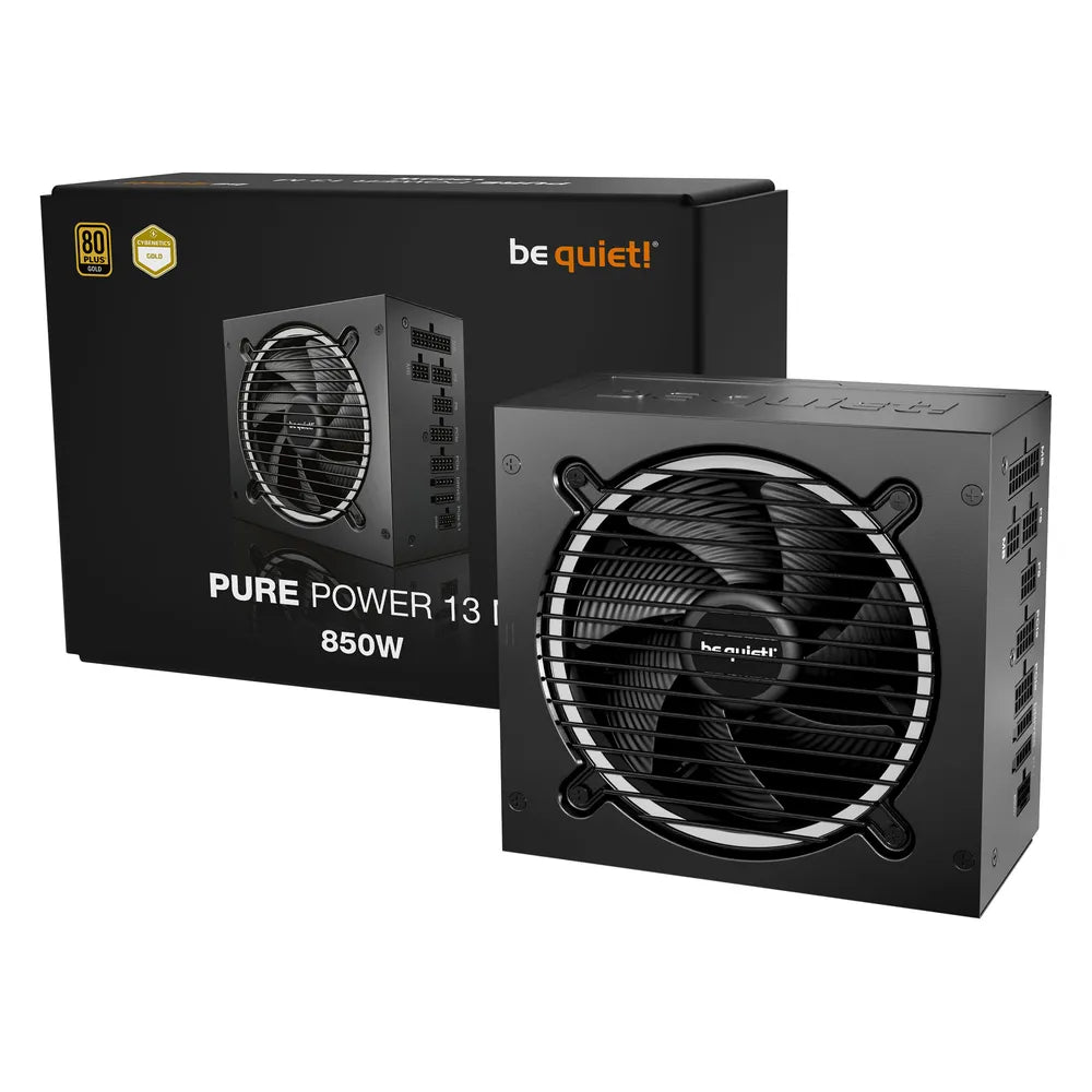 Be Quiet! Pure Power 13 M 850W 80 Plus Gold Fully Modular Power Supply, 850W, Fully Modular, ATX, Intel ATX 3.1 Certified, PCIe 5.1 Compatible, Black, 1 Year Warranty