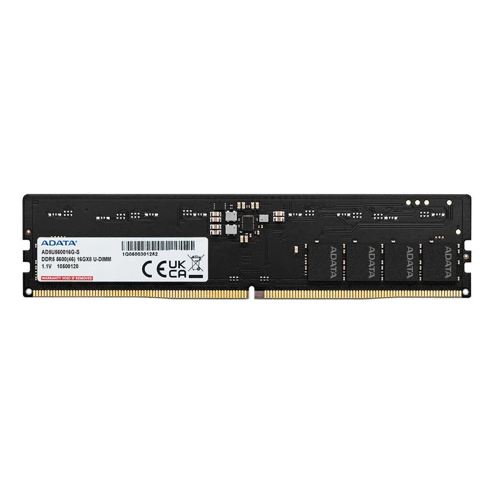 ADATA Memory Kit, 32GB (1x32GB), DDR5 DRAM, 5600 MT/s, CL-46, 1 Year Warranty