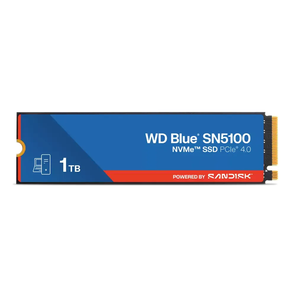 Sandisk WD Blue SN5100 1TB M.2 NVMe PCIe 4.0 SSD, Up to 7100 MB/s Speed, 600 TBW Endurance, 1 Year Warranty