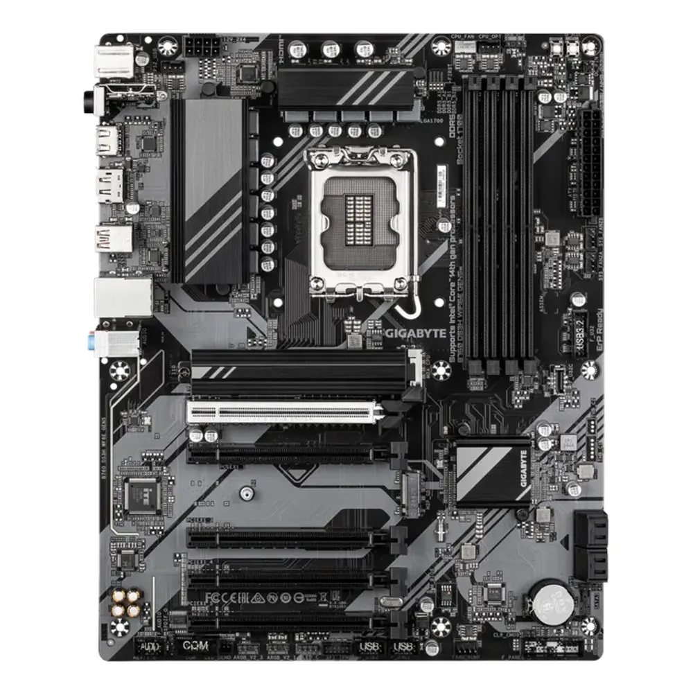 Gigabyte B760 DS3H WIFI6E GEN5 Motherboard, LGA1700 Socket, ATX Form Factor, DDR5 Ram, PCIe 5.0, Wi-Fi 6E, Bluetooth v5.3, HDMI, DisplayPort, Realtek GbE Ethernet, USB 3.2 Gen 2x2 Type-C, 1 Year Warranty