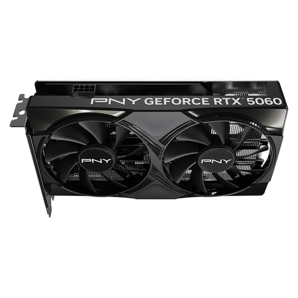PNY GeForce RTX 5060 OC Dual Fan Graphics Card, GDDR7 8GB 128-bit Memory, HDMI & DP Outputs, PCI Express 5.0, 2535 MHz Engine Clock, 28 Gbps Memory Clock, 1 Year Warranty