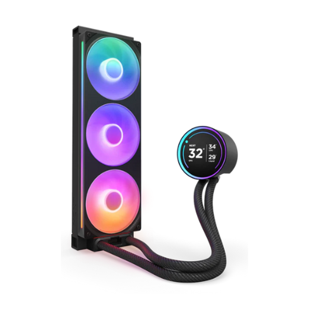 NZXT Kraken Elite 360 RGB AIO Liquid Cooler, 2.72" IPS Display, Supports Intel, AMD Sockets, F360 RGB Core Fan, Black, 1 Year Warranty