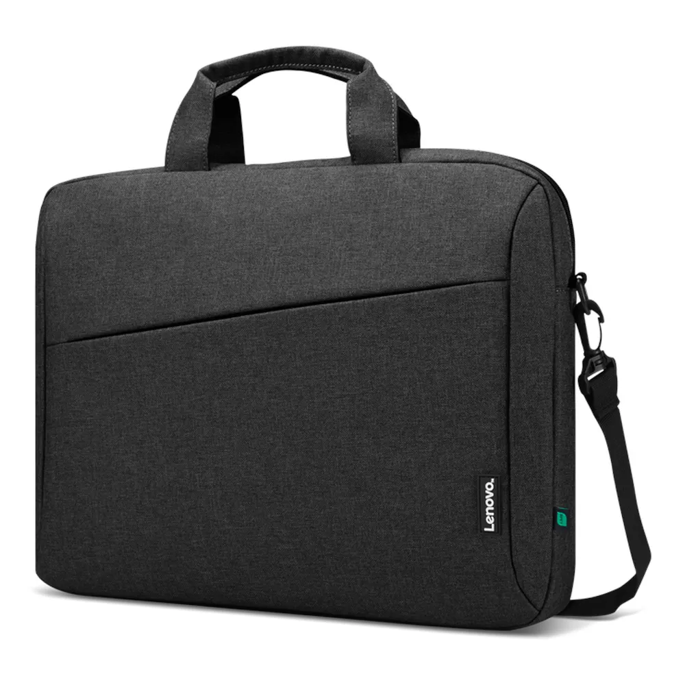 Lenovo Laptop Casual Toploader T210 Eco, Fits up to 16" Laptops, Durable Water-Repellent Recycled Polyester Fabric, Casual and Stylish Design, Padded Interior, Black, 1 Year Warranty