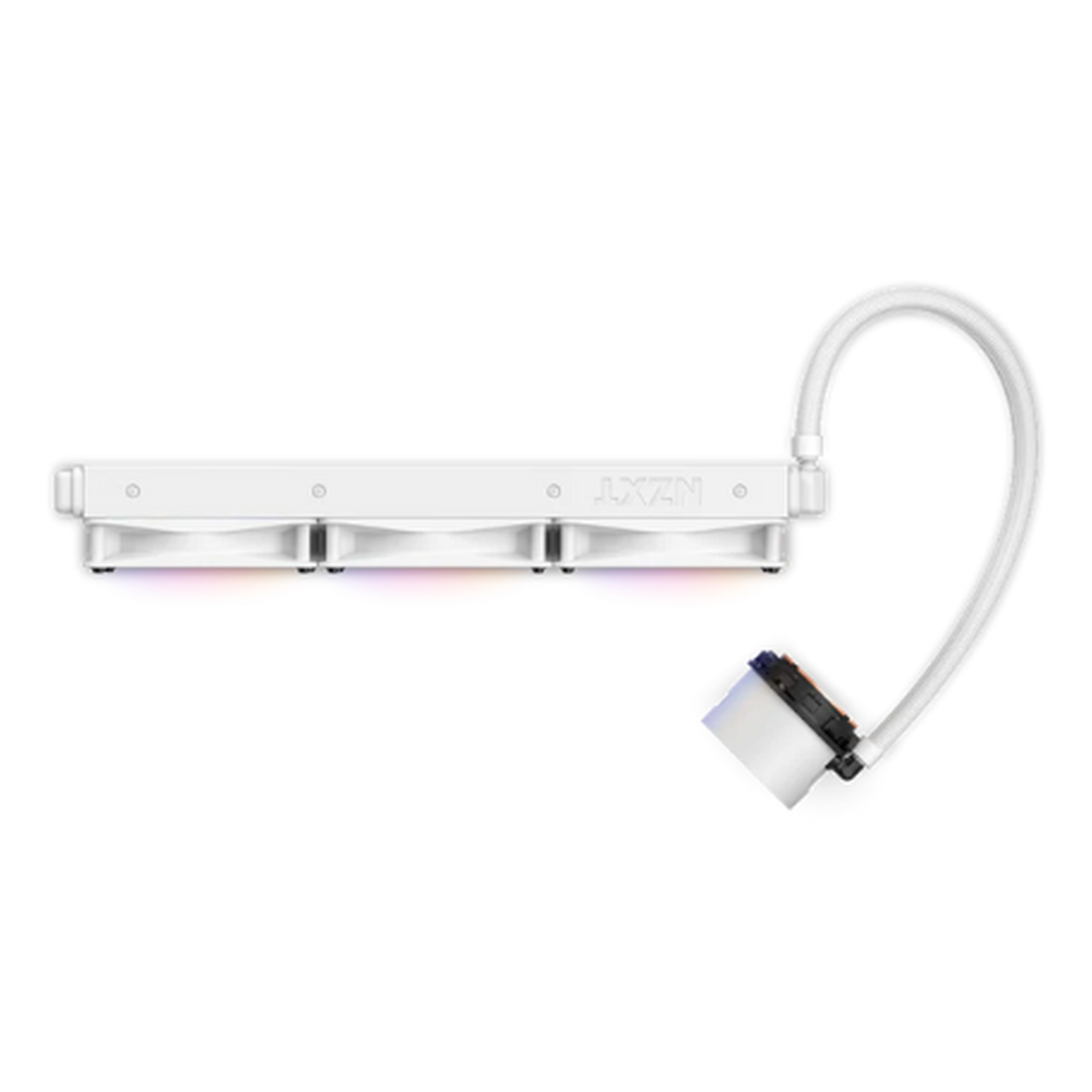 NZXT Kraken 360 RGB AIO Liquid Cooler, 1.54" TFT LCD Display, Supports Intel, AMD Sockets, F120 RGB Core Fans, White, 1 Year Warranty
