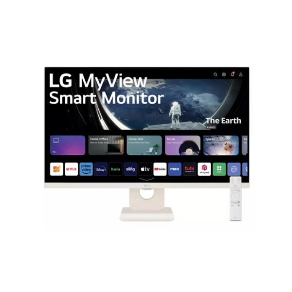 LG 27SR50F-W 27" FHD(1920 x 1080) Smart Monitor, HDMI, Tilt, Adjustable, White, 1 Year warranty