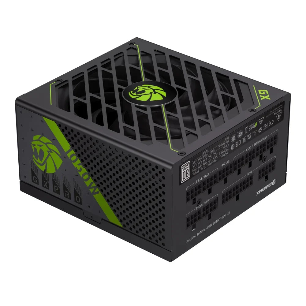 GameMax GX1050 Pro Rampage Power Supply, 1050W, 80 Plus Platinum, Fully Modular, ATX 3.1, PCle 5.1, Black, 1 Year Warranty
